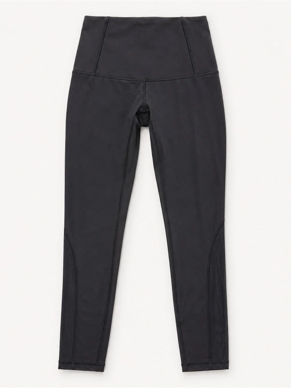 lululemon athletica women’s Black WonderUnder mesh panel 7/8 legging